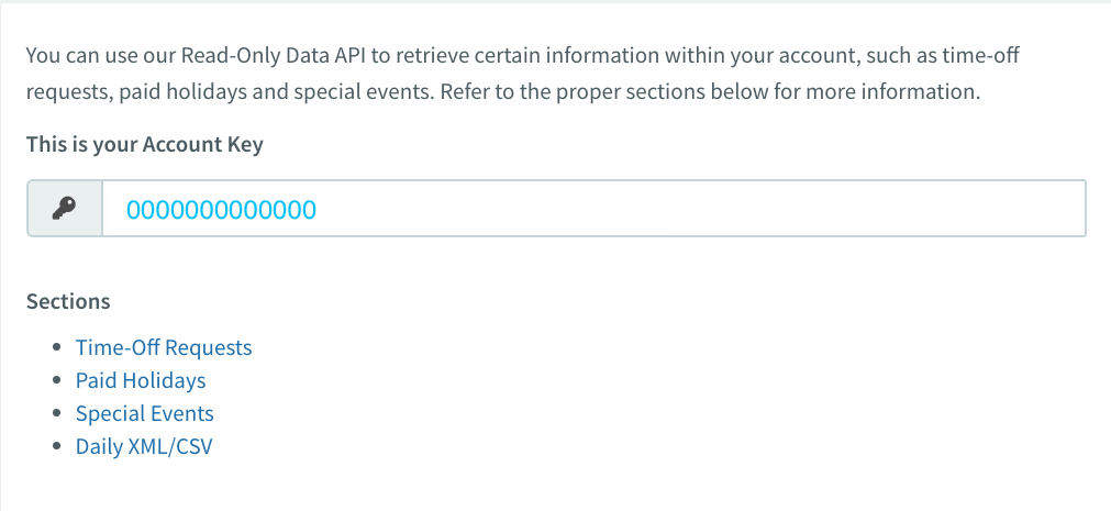API Account Key